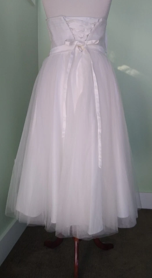 Vestido de novia JJ'S HOUSE largo té con velo talla 12 nuevo con etiquetas hermoso ❤️ Foto 3 de 4