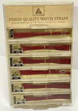 Vtg JB Champion NEET Watch Band Store Display Full T6103 Calf Red Retro Straps⭐️