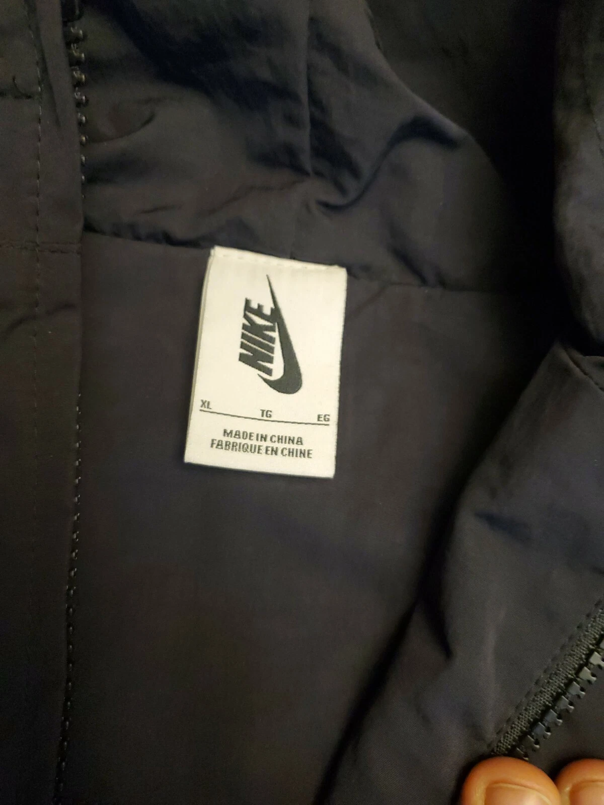 NIKE x FEAR OF GOD Jerry Lorenzo Giacca Bomber con Cappuccio (BV4408 010) Gyakusou taglia S