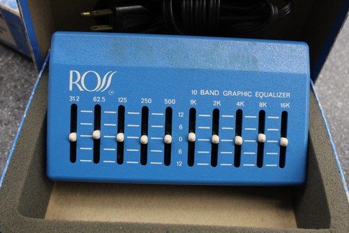 Pair 1970's Vintage Ross 10-Band Equalizer in Original Packaging U.S.A.made - Picture 7 of 11