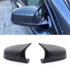 Carbon Fiber Print Side Mirror Cover Caps ABS Fits 09-12 F01 F02 B7 750i