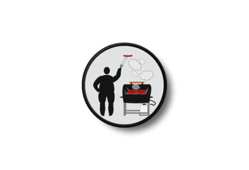 Patch badge imprimé fer sur colle barbecue chef cuisinier ref2 - Photo 1/1