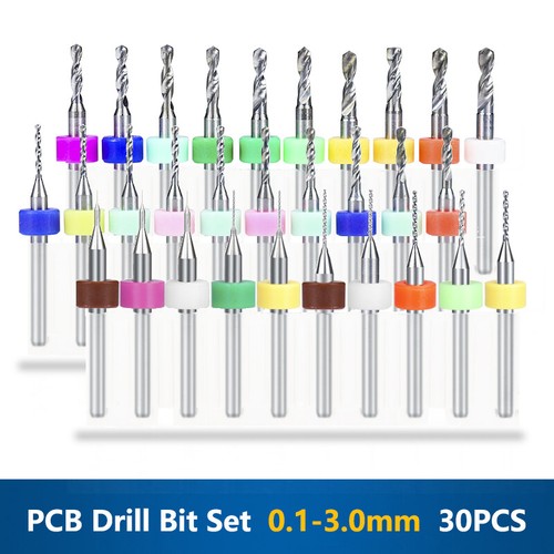 30pcs PCB Micro Drill Bit Set 0.1-1.0 1.1-2.0 2.1-3.0mm For Print Circuit Board - Picture 1 of 8