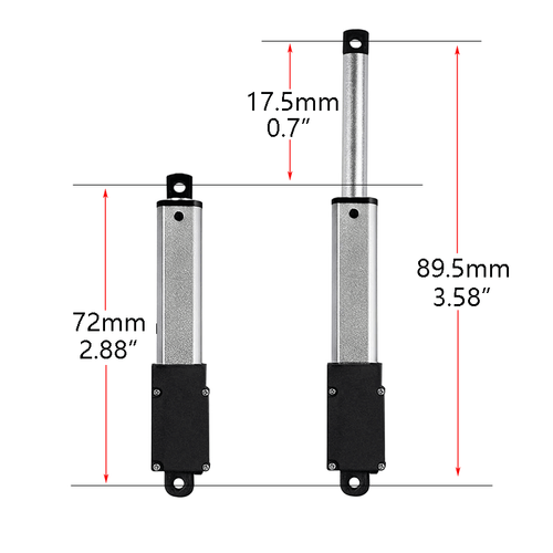 Mini Micro Motor Lineal Actuador Lineal Eléctrico 12V 10mm 30mm 50mm 75mm 100mm - Imagen 21 de 22