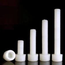 Nylon Socket Cap Head Screws M3 M4 M5 M6 M8 All Sizes Plastic Allen Bolts White