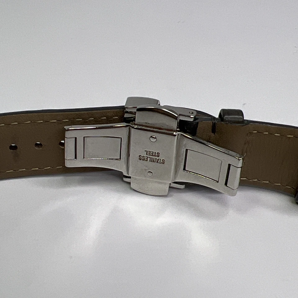 Bell & Ross 22mm Grey Gray Leather Watch Strap Band & 18mm Steel Deployant Clasp - Image 4 of 4