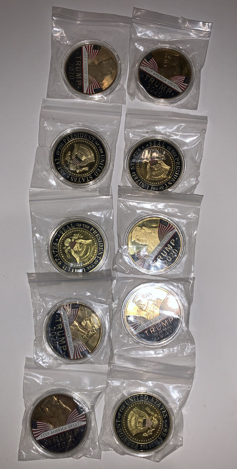 10 PCS Donald Trump 2020 Keep America Great Commemorative Eagle Coins USA SHIP