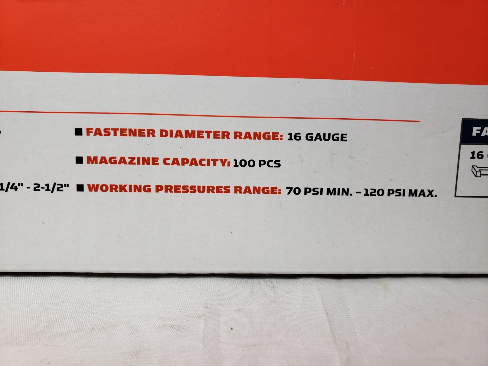 Pierce PRC16 Professional Finish Nailer 16GA Straight Nail 58076 "NEW