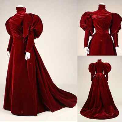 red southern belle dress Vintage 80s Southern Belle Dress Prom Gown Red White Ruffles Scallop Fit Flare M