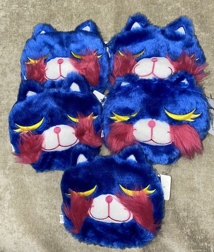 5 New Blue Kitty Kitten Cat Fur Make-up Cosmetic Bag Purse 6.5” X 5.5” - Picture 3 of 6