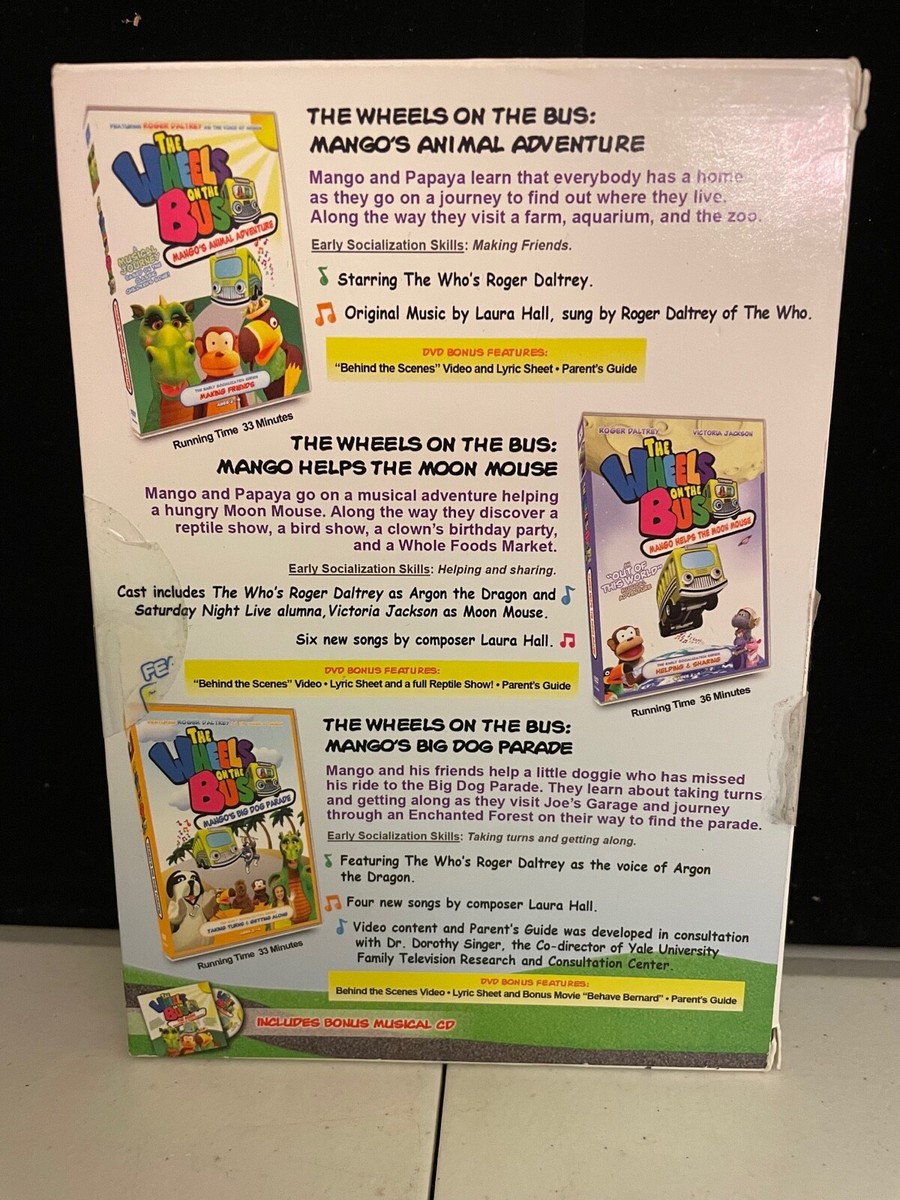 Wheels on the Bus Box Set (DVD, 2008, 3-Disc Set, CD