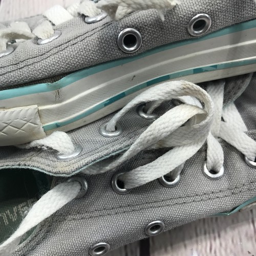 Converse All Star Low Top Tennisschuhe Sneaker Türkis & Grau Junior Gr. 1 - Bild 10 von 10