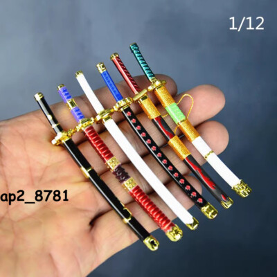 1/12 Metal 3.46'' Samurai Sword katana Blade For Roronoa Zoro 6'' Action Figure