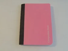 Composition BOOK  5x7 Inch POCKET SIZE PINK COVER WIDE RULE 60 SHEET MADE INDIA