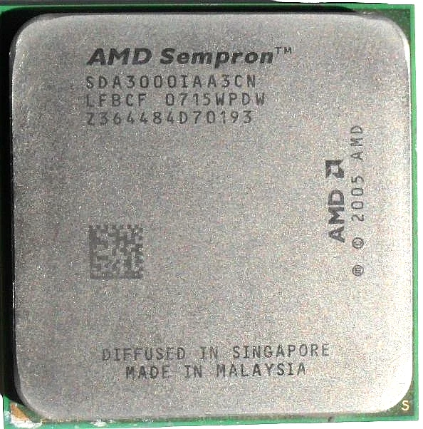 AMD SEMPRON 64 3000 1.6GHz 256KB SDA3000IAA3CN LFBCF 0715WPDW