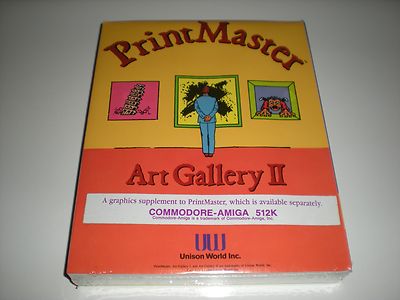 PrintMaster Art Gallery 2 for Amiga. Extra graphics for PrintMaster. Sealed box