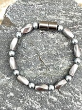 100 Magnetic Hematite Bracelet Anklet Necklace Lt Pewter Grey