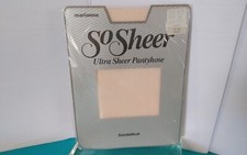 Vintage 80's MARIANNE So Sheer Ultra Sheer Nylon PANTYHOSE Size A Color Sand