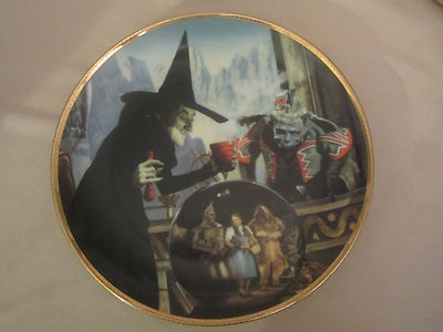 THE WITCH CASTS A SPELL collector plate WIZARD OF OZ 50th Anniversary BLACKSHEAR