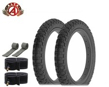 2 ALTA BICYCLE WIRE BEAD 14 x 2.125 BLACK COMP III BMX TREAD W/TUBES & RIMSTRIPS
