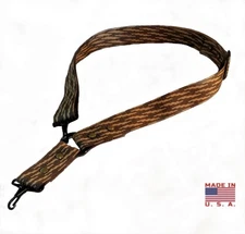 Handmade Rifle sling, woodland camo two point adjustable to single point sling