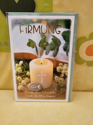 Grußkarte Glückwunschkarte Karte zur Firmung mit Umschlag neu