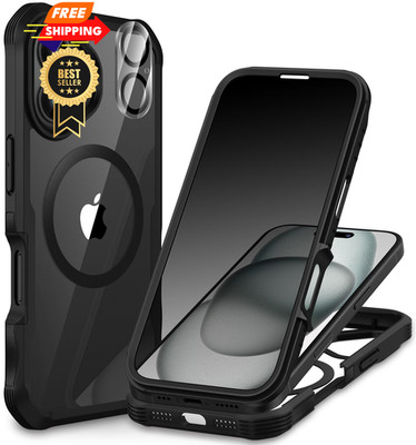 CENHUFO Magnetic Privacy for iPhone 16 Plus Case 16 Plus, Black