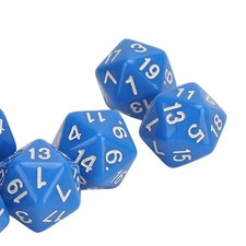C-10PCS Plastic Lightweight 20 Sided Dice For Role Playing Table Games
