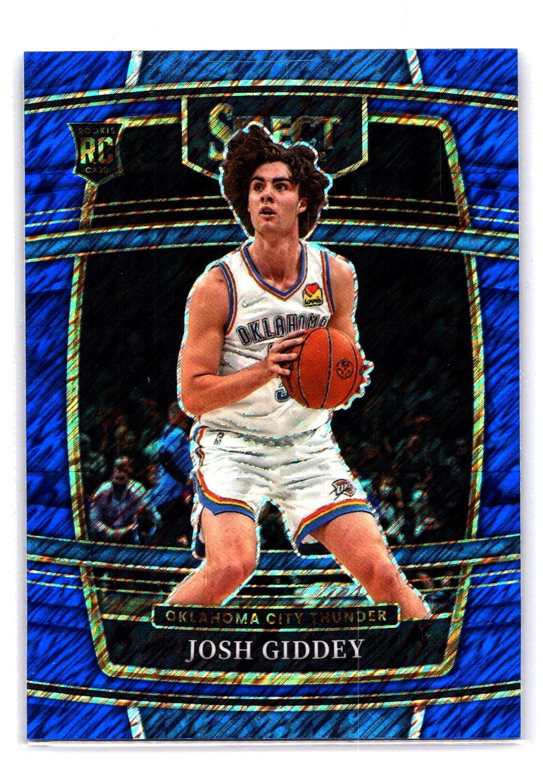 2021-22 Panini Select Concourse Josh Giddey Rookie Blue Shimmer Prizm #58 RC SP