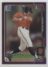 2015 Bowman Draft Chrome Purple Refractor 94/250 Chris Shaw #37 0a3