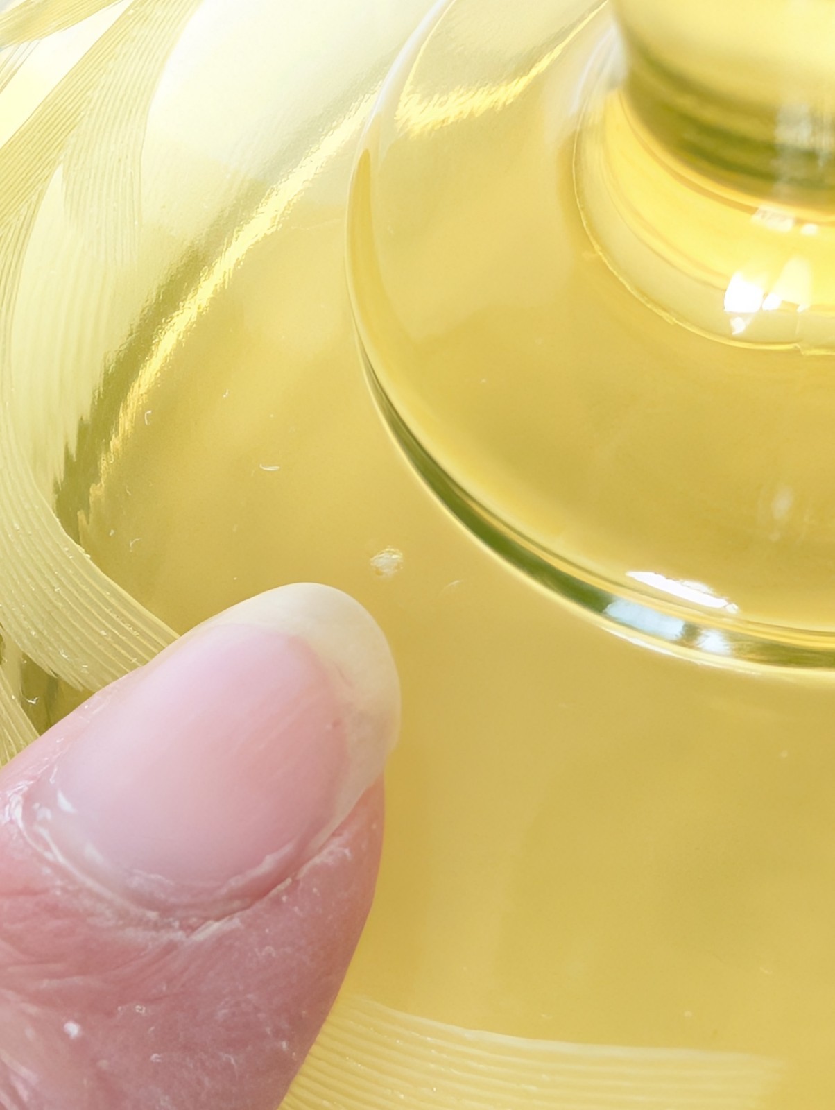 Antique Vaseline Art Glass Fostoria Etched Vanity Powder Jar Perfume Bottle Lid 