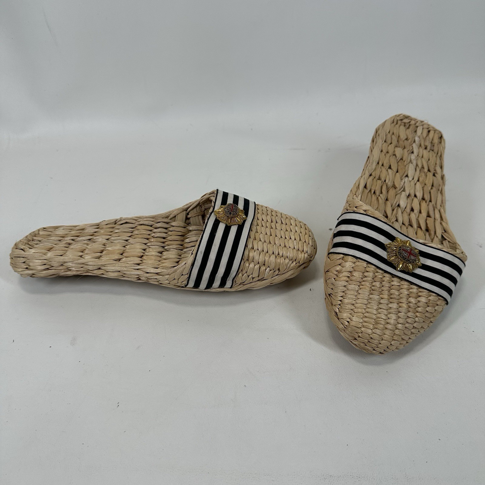 Coldstream Guards Raffia Woven straw sandals slip… - image 1