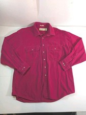 VTG 90s St Johns Bay Chamois Cloth Long Sleeve Button Up Shirt Men XL USA 15481