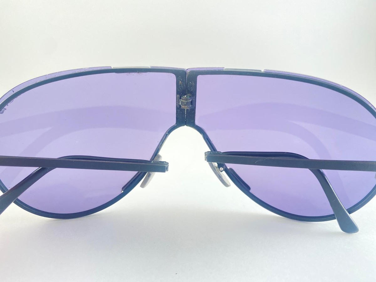 VINTAGE PORSCHE DESIGN FOLDABLE 5629 90 BLACK FRAME GREY LENS 1980