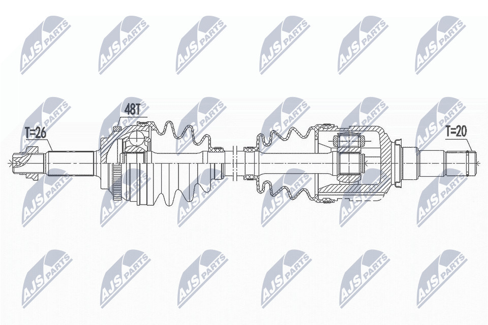DRIVE SHAFT NPW-TY-100 FOR TOYOTA 1NZ-FXE 1.5L 4cyl PRIUS Liftback - Image 8