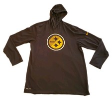 Nike Dri-Fit NFL Pittsburgh Steelers Hoodie Training Long Sleeve Shirt Mens L