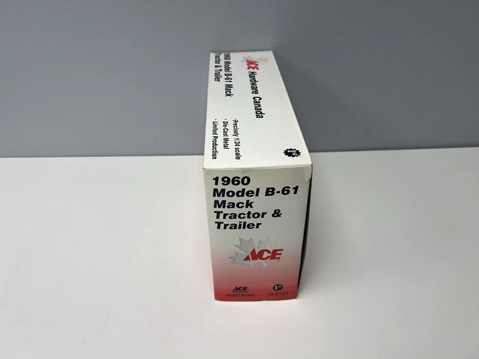 Ace Hardware Canada Die Cast 1960 Model B-61 Mack Tractor Trailer 1997 New - Image 2 of 4