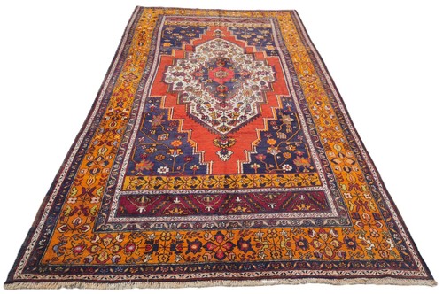 Amazing Hand Knotted Antique Turkish Wool Area Rug 12 x 7 Ft