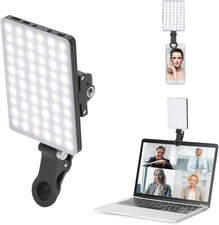 60 LED High Power Rechargeable Clip Fill Video Conference Light with Front  Bac