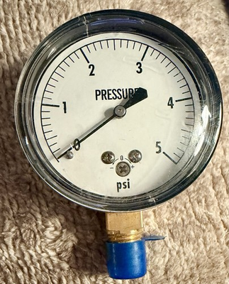 #ad 0 5 Psi Low Pressure Gauge Capsule Gauge with Black Case 2 3 4” Dial 1 4” NPT $18.38