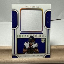 ISAIAH LIKELY 2022 NATIONAL TREASURES ROOKIE PATCH GOLD 1/10 TTR-ILI RAVENS
