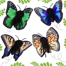 4 Pcs Butterfly Stuffed Animal Slap Bracelets for Gifts 8" Plush Animal Wrist...