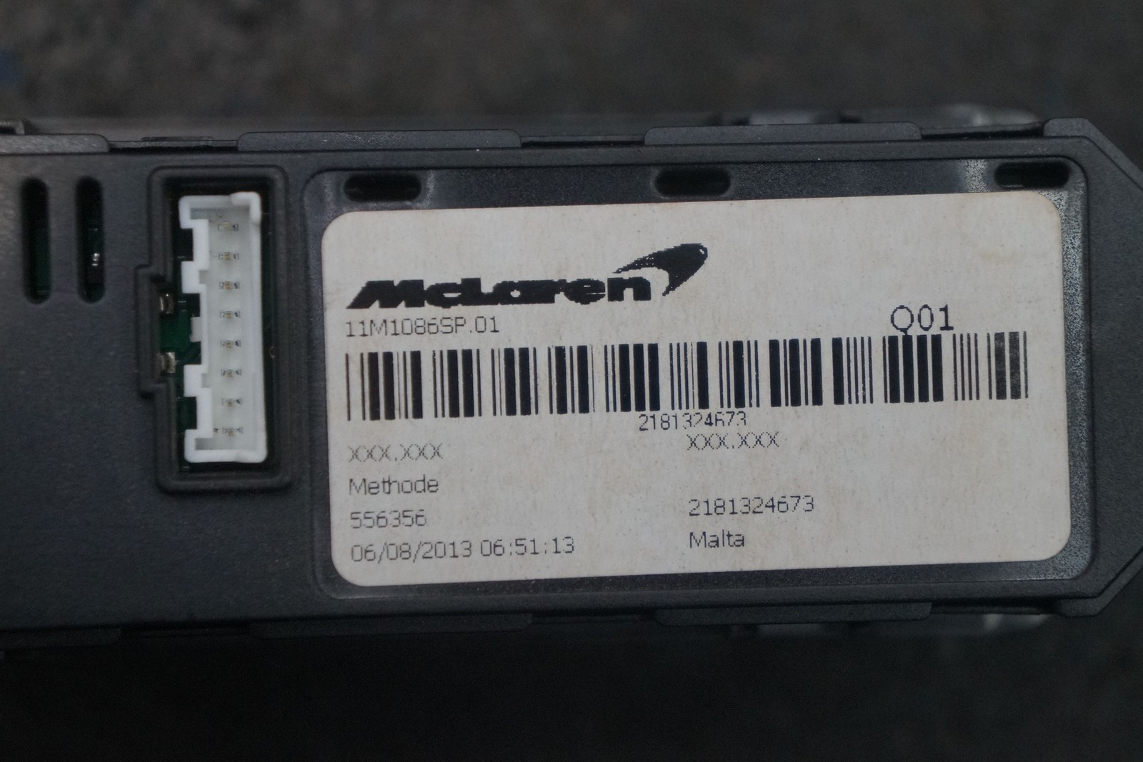Tonneau Cover Tow Control Switch Panel Button Pack 11M186SP McLaren MP4-12C 2014