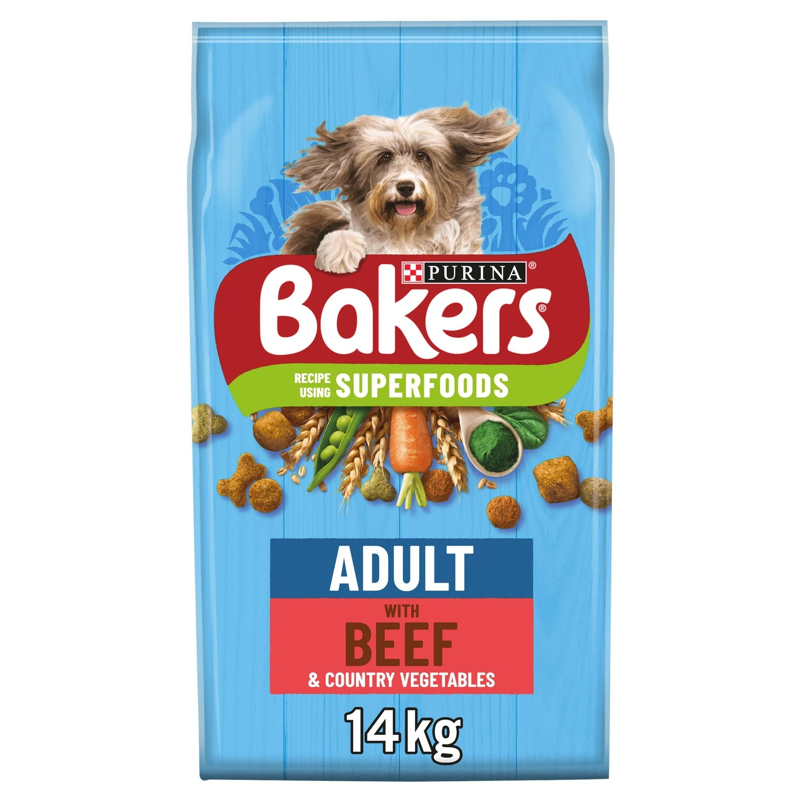 Superfoods Adult Dry Dog Food Beef with Vegetables 14kg Pack