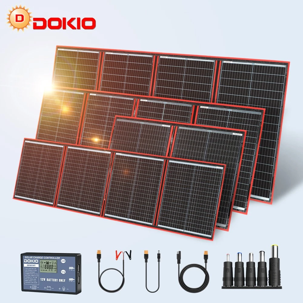 TOOJUN 200 Watt 18 Volt Pannello Solare Modulo fotovoltaico Flessibile con regolatore per Camper, roulotte, Camper, Barche, tetti, superfici Irregolari