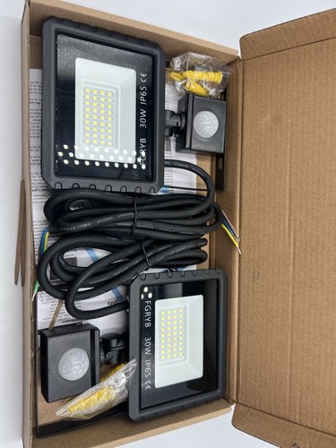 2Pcs Security Lights Outdoor Motion Sensor - 30W LED Floodlight outside Lights - Picture 2 of 15
