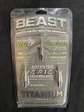 Beast Broadheads Titanium 2 Blade 100gr 2.0" 3 Pack BRAND NEW