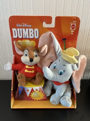 Vintage Walt Disney Dumbo und Timothy Maus Plüsch Beanie Set Mattel 