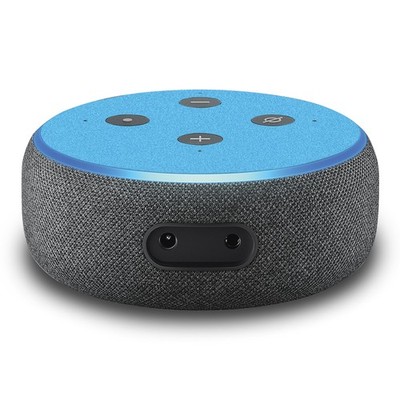 2er Set Aufkleber Glitzer Hellblau passend für Alexa Echo Dot Gen3 Smart R137-08