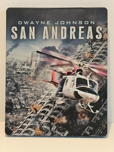San Andreas Dwayne Johnson 2015 Warner Bros Steelbook Blu-ray & DVD